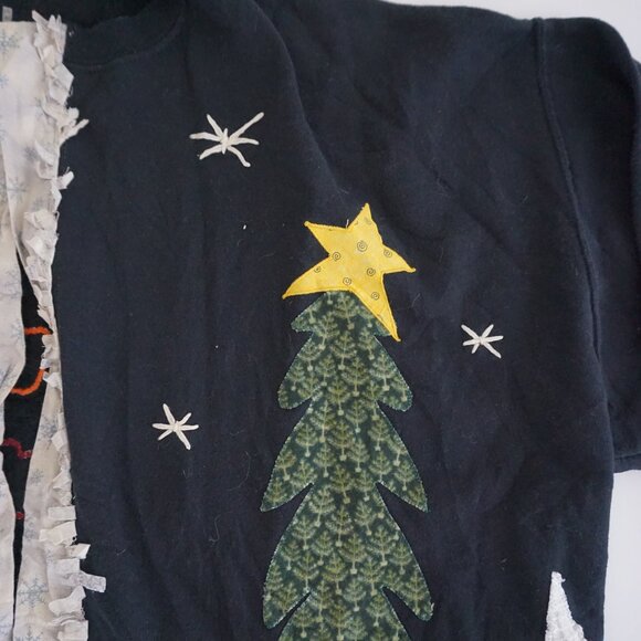 Vintage Fruit of the Loom Christmas Snowman Sweatshirt 2XL Holiday Festive - Picture 5 of 9